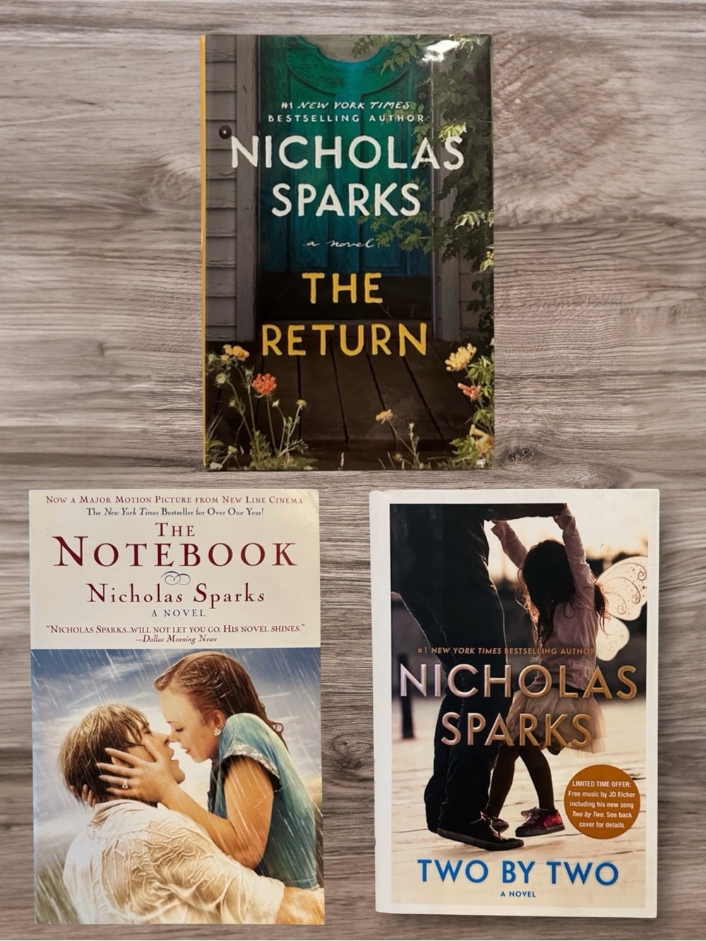 Nicholas Sparks Book Bundle 3 Novels The Notebook Two By Two The Return